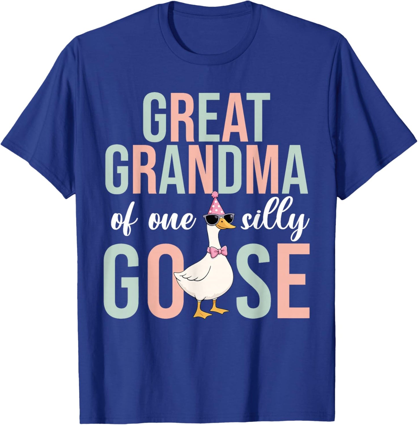 Great Grandma of Silly Goose First Birthday Family Matching T-Shirt - T-Shirt | Royal