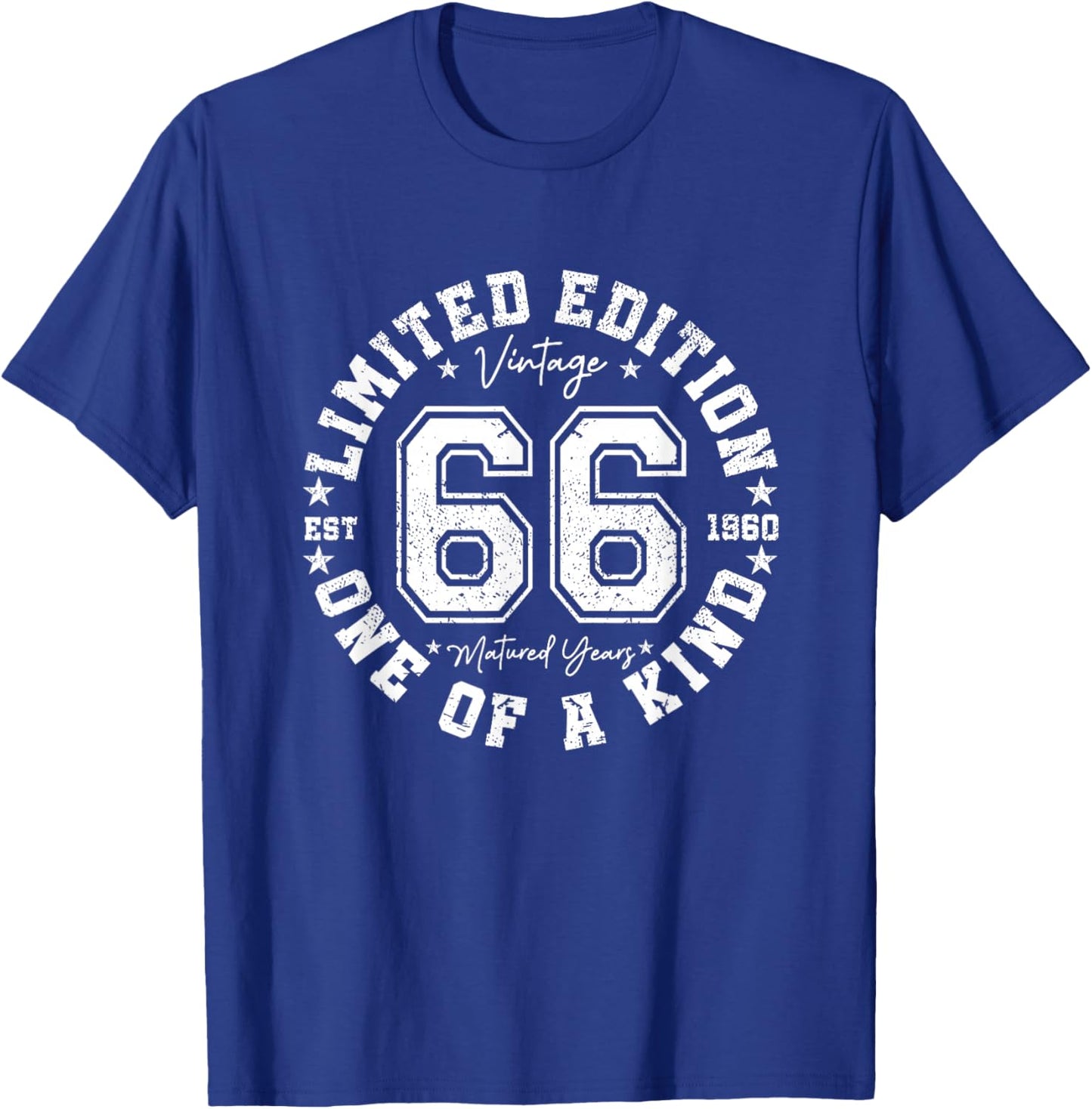 66 Year Old Gifts Vintage 1960 Limited Edition 66th Birthday T-Shirt - T-Shirt | Royal