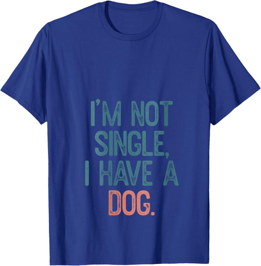 Women's I'm Not Single, I Have A Dog V-Neck T-Shirt - T-Shirt | Royal