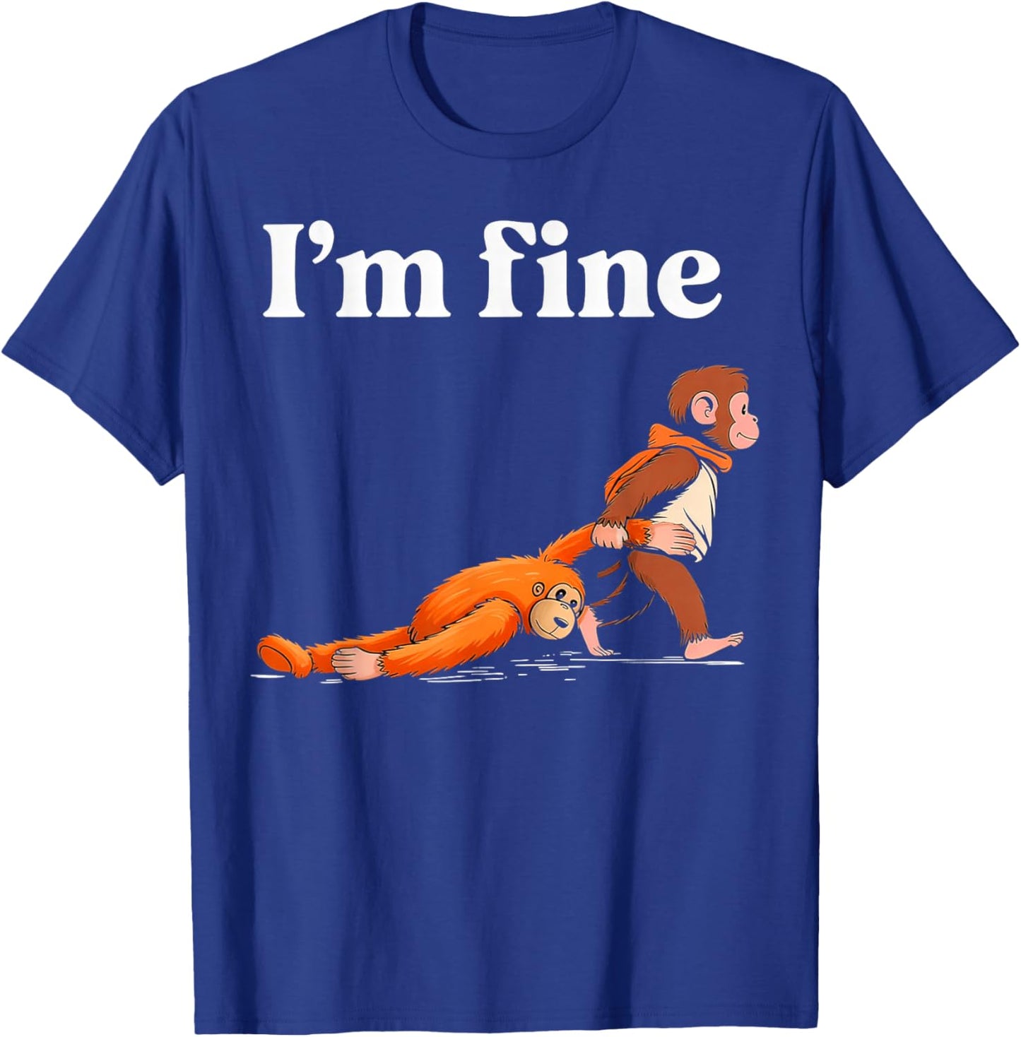 Monkey Punch Meme - I'm Fine T-Shirt - T-Shirt | Royal