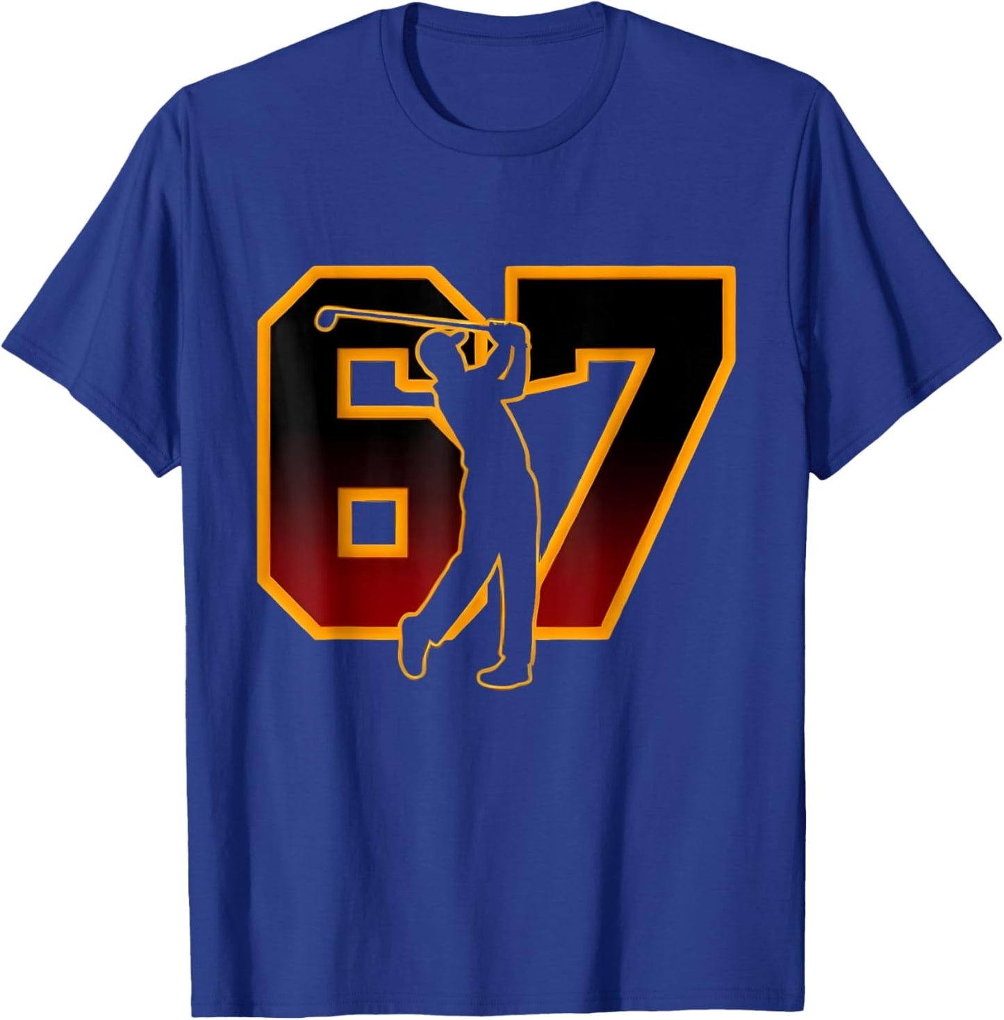 67 Brainrot Youth Golf Drip - Funny Kids 67 T-Shirt - T-Shirt | Royal