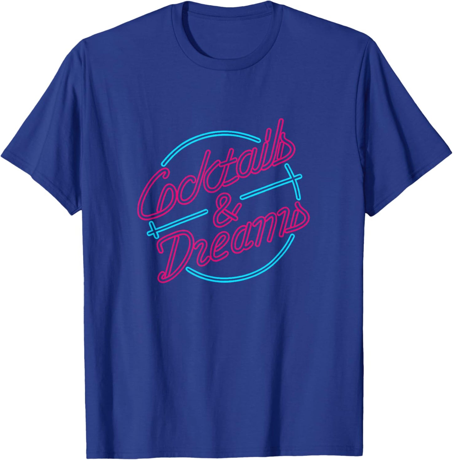 Cocktail and Dreams | Cocktail Vintage 80s Inspired Geeks T-Shirt - T-Shirt | Royal