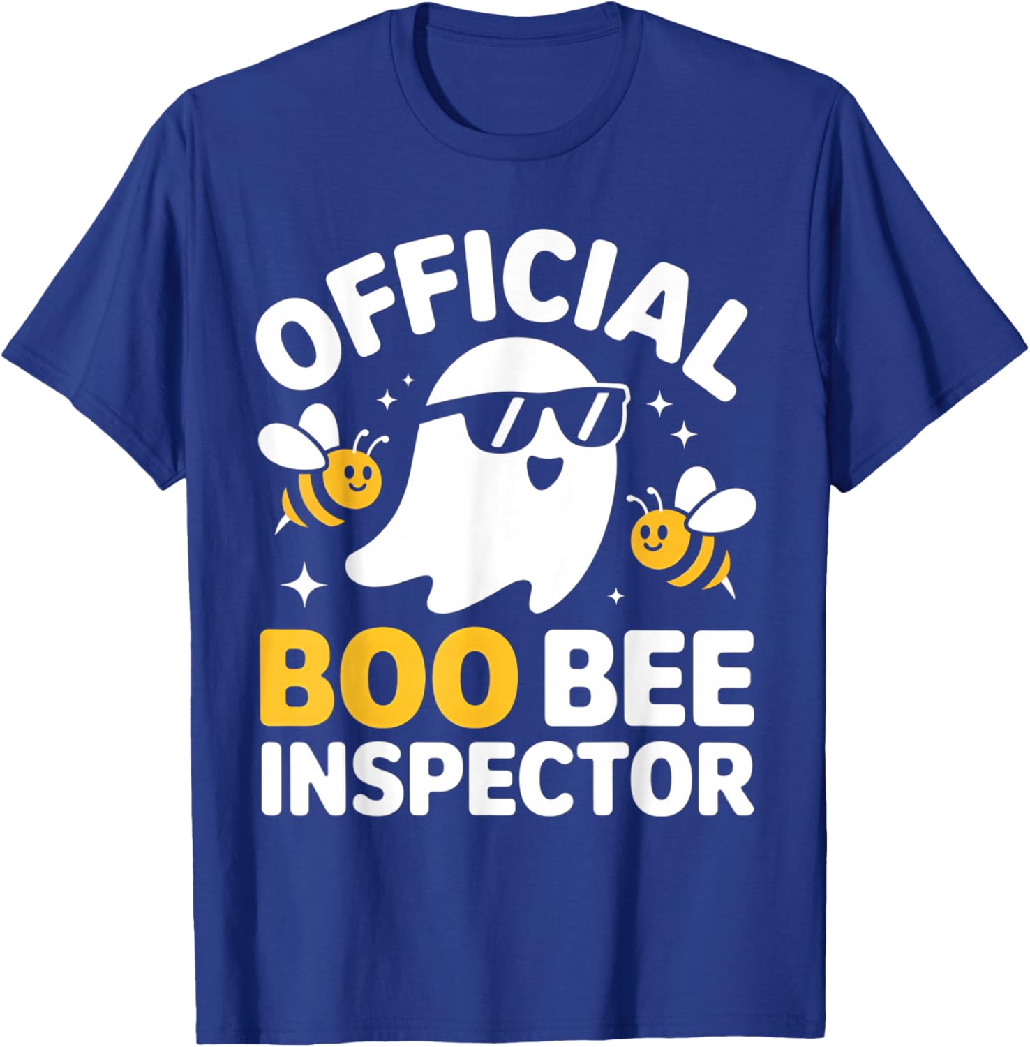 Halloween Boo Official Bee Inspector Funny Costume Men Women T-Shirt - T-Shirt | Royal