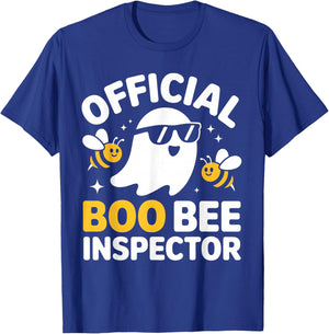 Halloween Boo Official Bee Inspector Funny Costume Men Women T-Shirt - T-Shirt | Royal