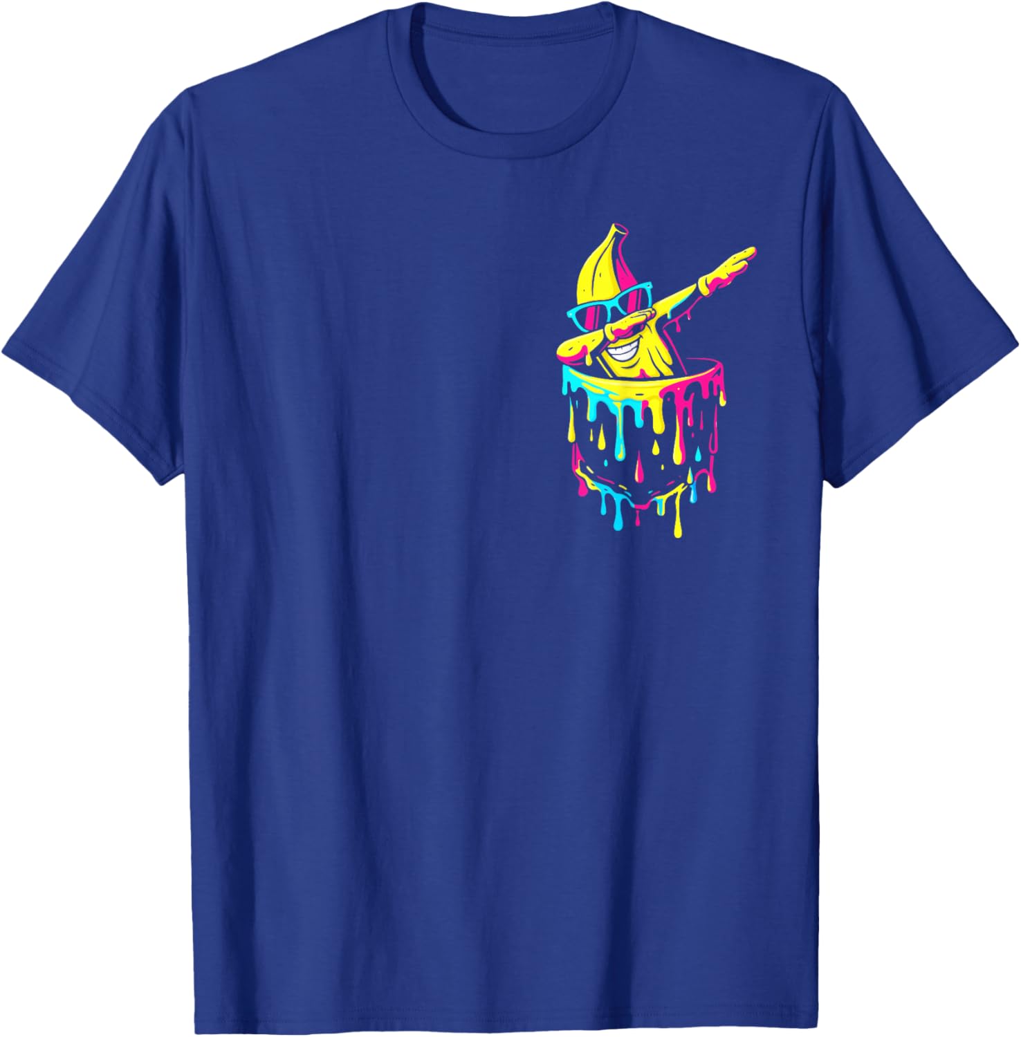 Funny Banana Dab in Pocket Drip Kids Youth Boys Girls T-Shirt - T-Shirt | Royal