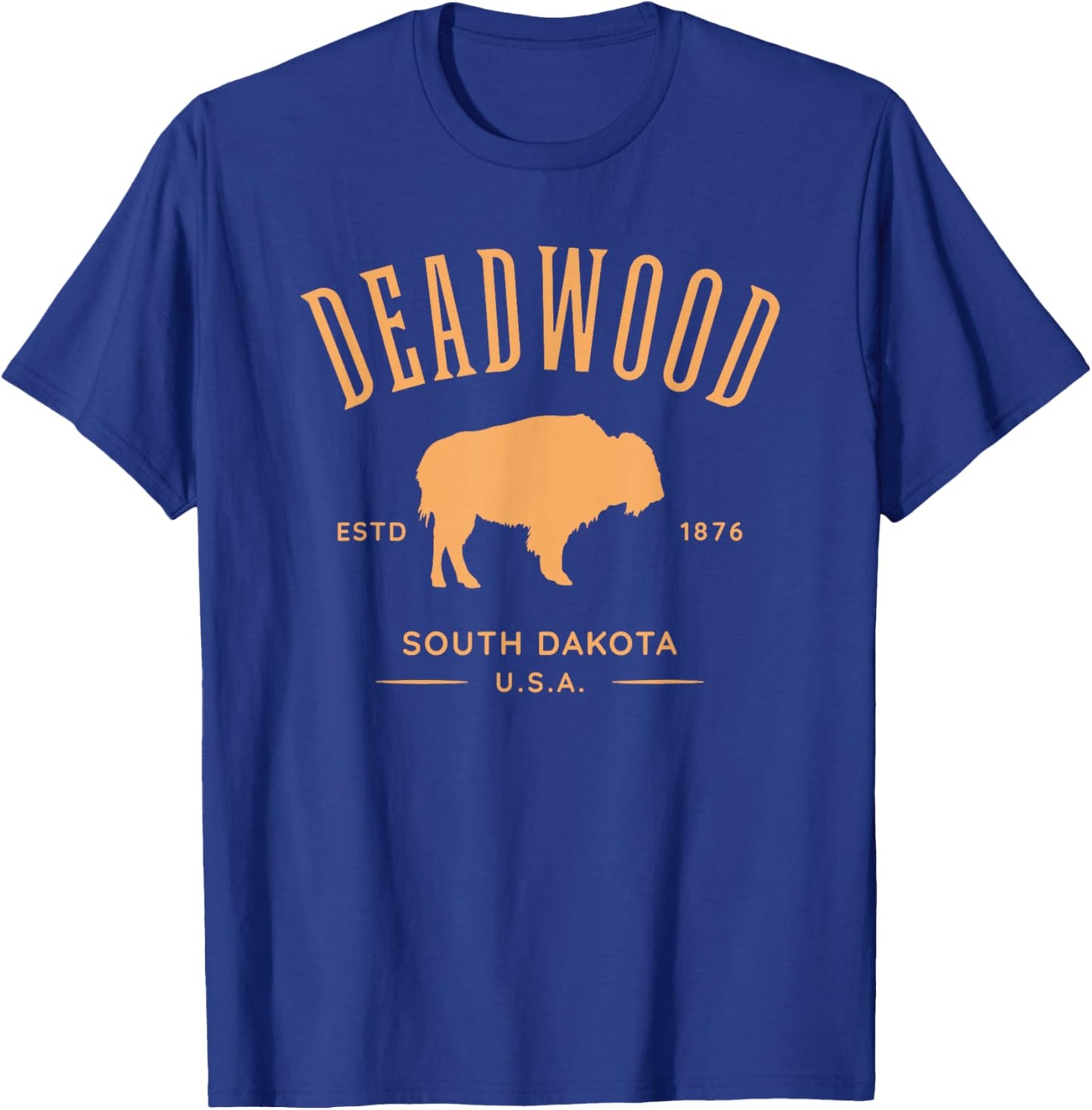 Deadwood South Dakota USA Bison Design Souvenir T-Shirt - T-Shirt | Royal