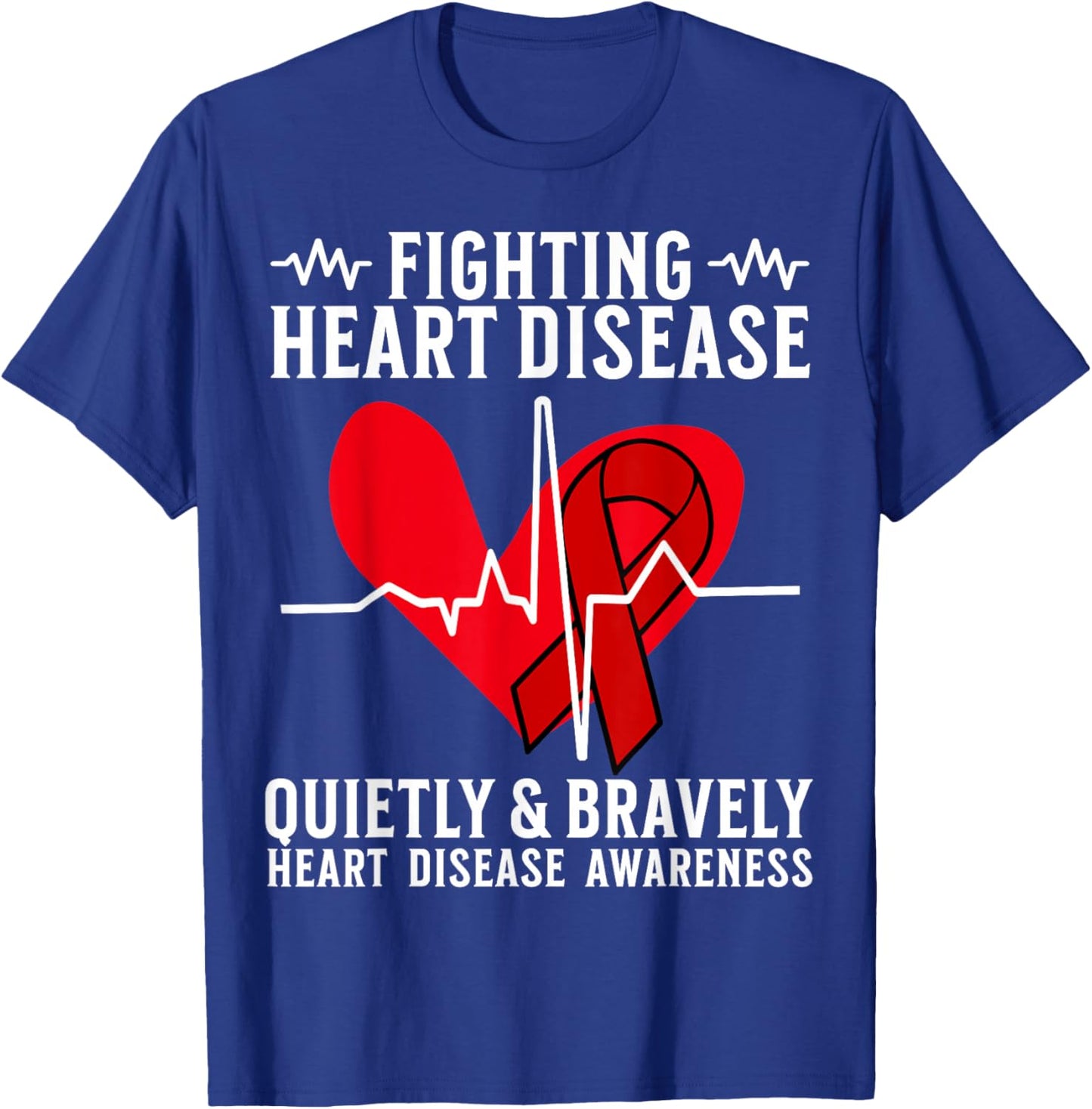 Heart Disease Awareness Heart Warrior American Heart Month T-Shirt - T-Shirt | Royal