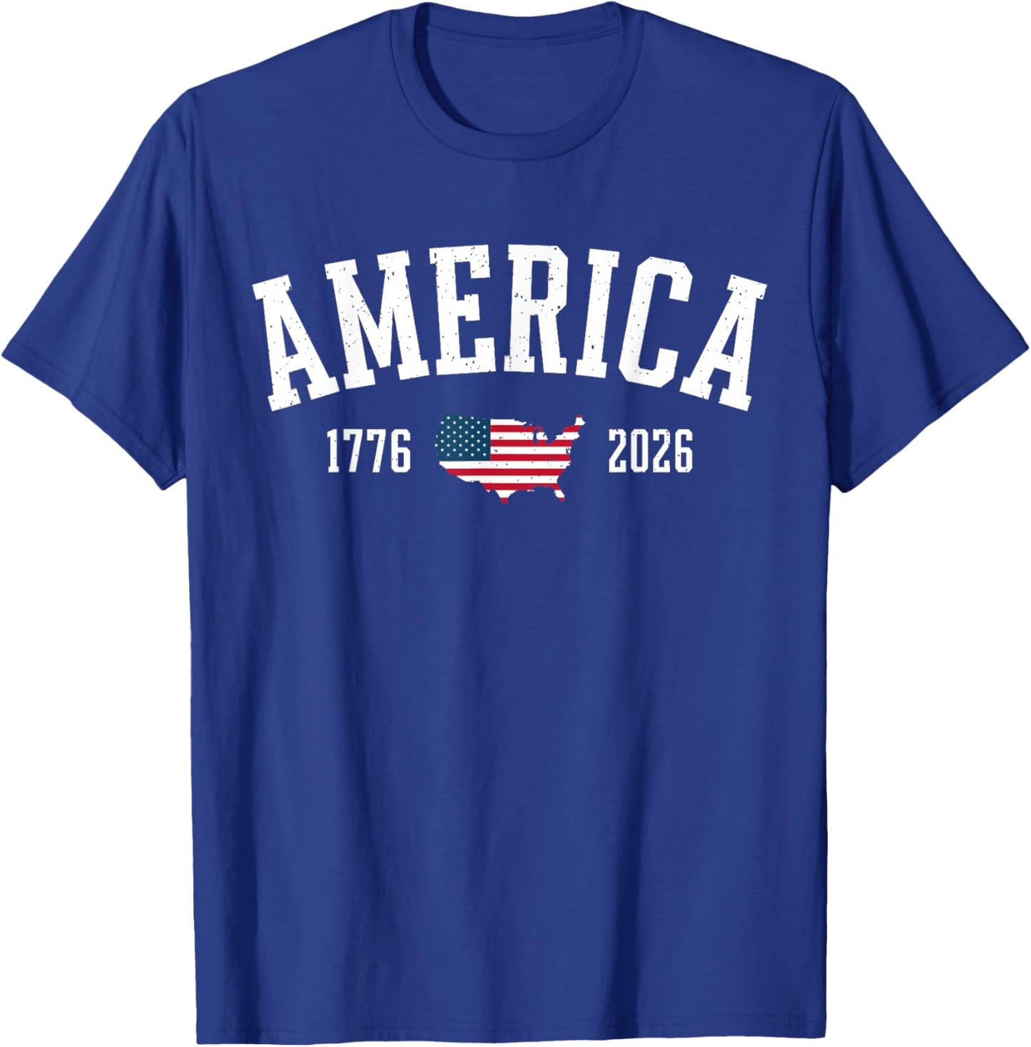 4th of July American Flag Vintage 250 Years 1776 2026 USA T-Shirt - T-Shirt | Royal