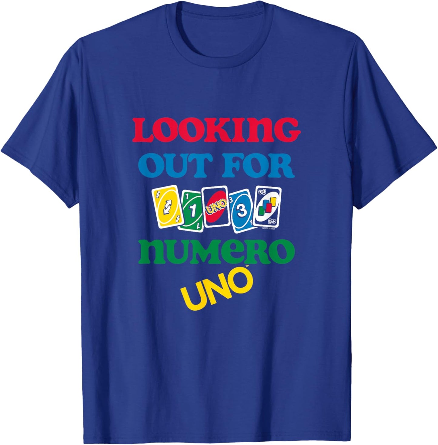 Mattel - UNO - Looking Out for Numero Uno T-Shirt - T-Shirt | Royal