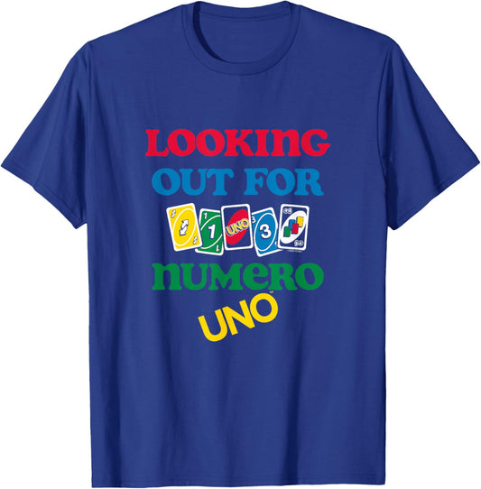 Mattel - UNO - Looking Out for Numero Uno T-Shirt - T-Shirt | Royal