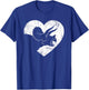Triceratops Dinosaur Heart Valentine's Day T-Shirt - T-Shirt | Royal