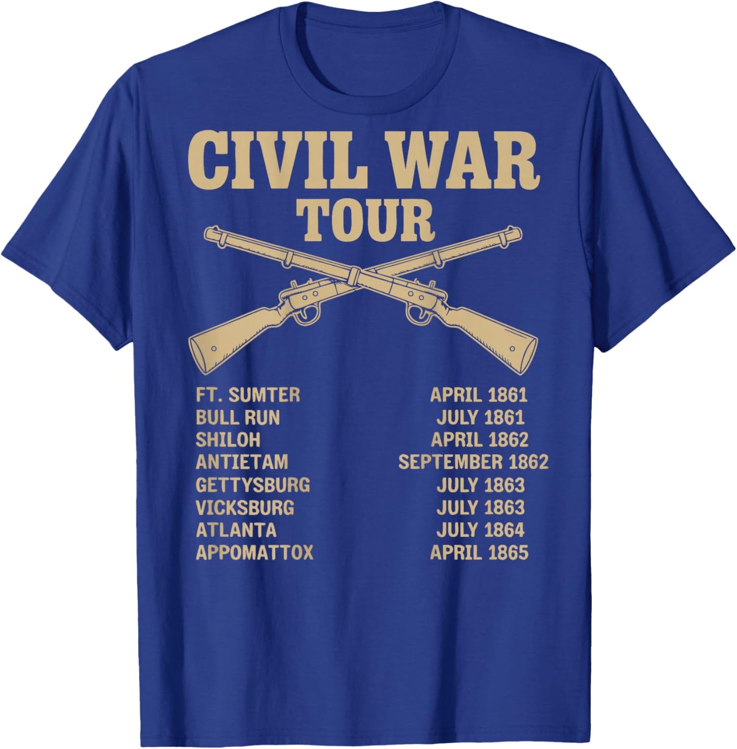 Civil War Reenactor American History Enthusiast T-Shirt - T-Shirt | Royal