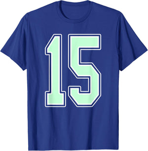 Cute Mint Green Number 15 Jersey Player Uniform #15 Fan T-Shirt - T-Shirt | Royal