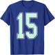 Cute Mint Green Number 15 Jersey Player Uniform #15 Fan T-Shirt - T-Shirt | Royal