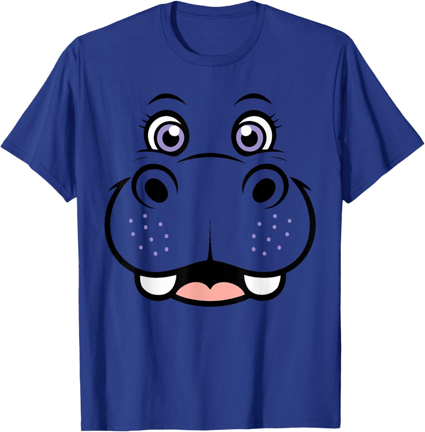Hippo Shirt Adult Kids Men Women Hippopotamus Face Costume T-Shirt - T-Shirt | Royal