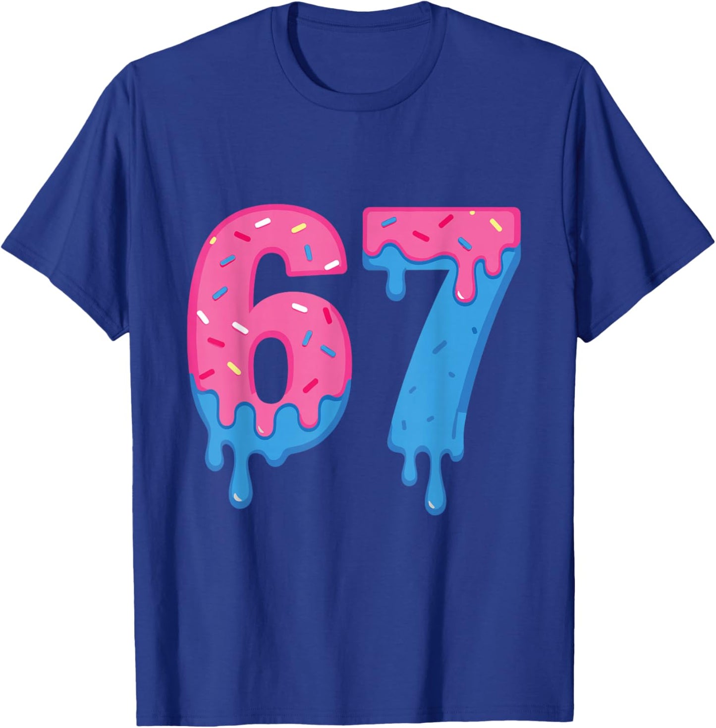 Donut 67 Meme Fun Six Seven Sprinkles Design T-Shirt - T-Shirt | Royal