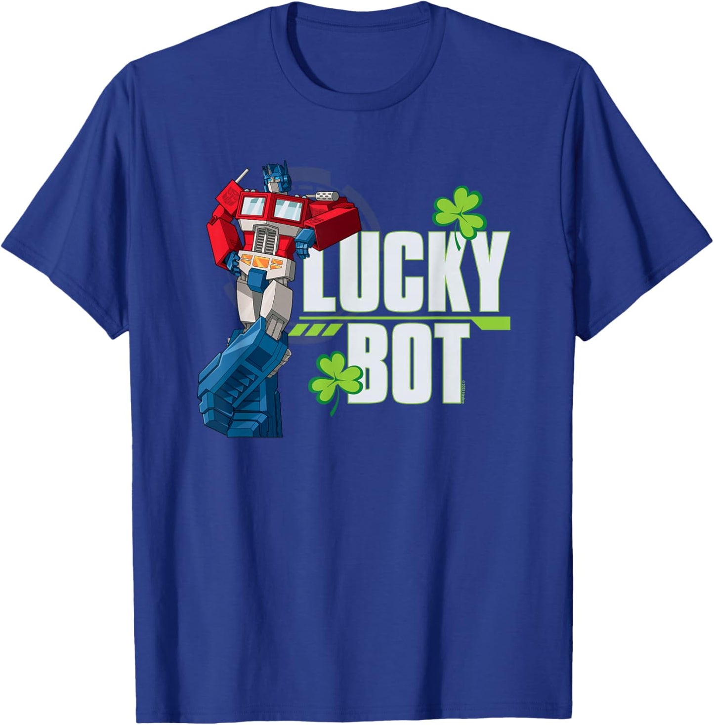 Transformers St Patrick's Day Optimus Prime Lucky Bot T-Shirt - T-Shirt | Royal
