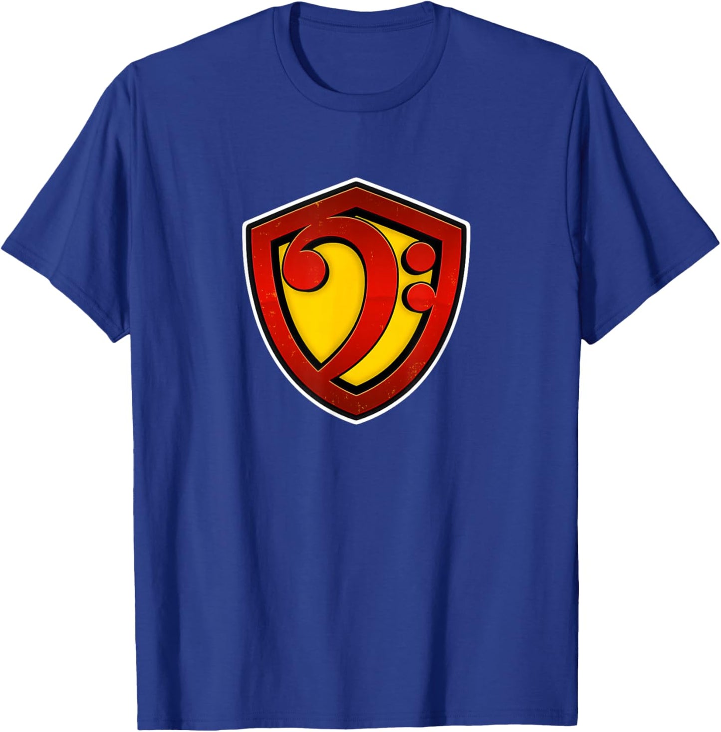 Bass Clef Hero for Bassist T-Shirt - T-Shirt | Royal