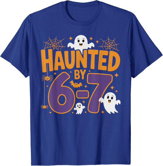 Haunted by 67 Funny Ghost Halloween Costume T-Shirt - T-Shirt | Royal