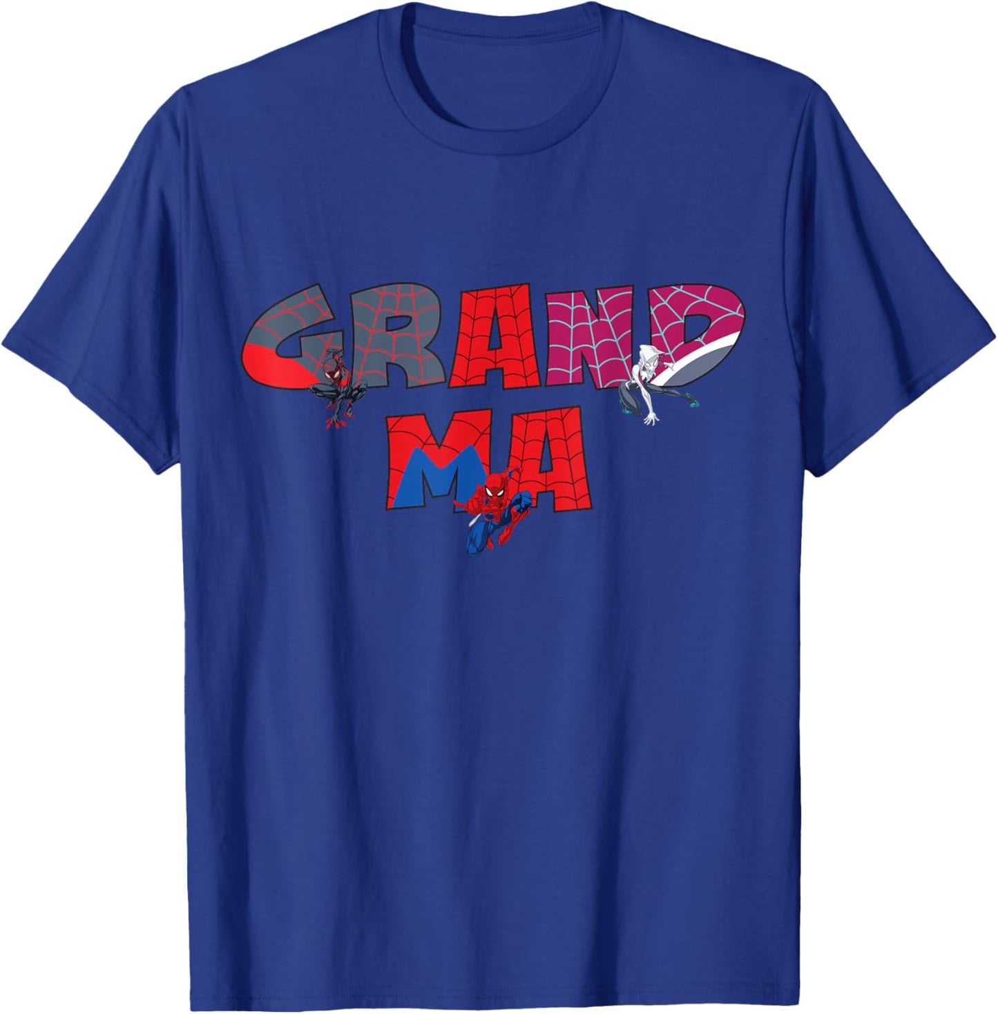 Marvel Spider-Man Trio Grandma Family Trip Vacation Matching T-Shirt - T-Shirt | Royal