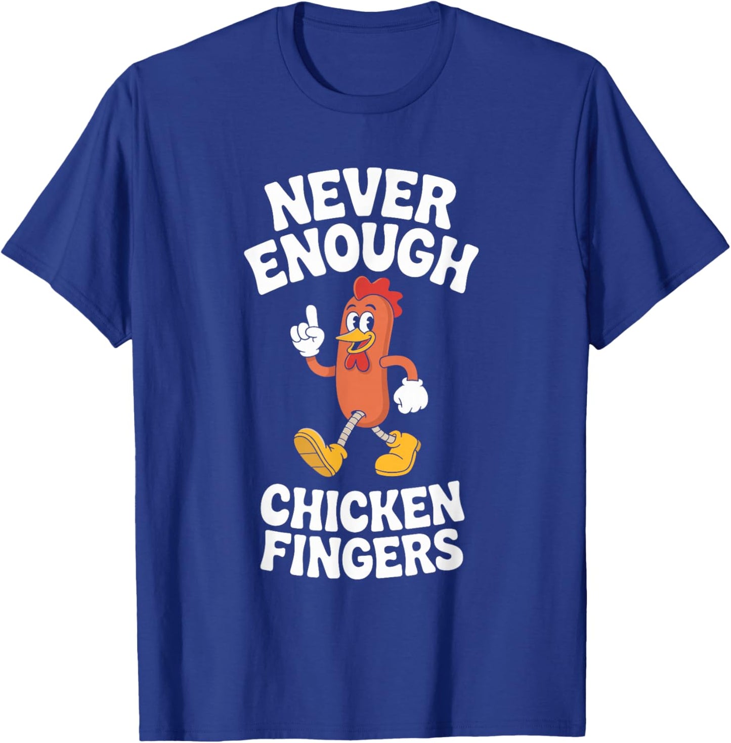 Funny Chicken Finger or Chicken Fingers Retro T-Shirt - T-Shirt | Royal