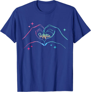 Heart Hands Taylor First Name Girl Vintage 70's 80's T-Shirt - T-Shirt | Royal