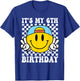 Its My 6th Birthday Smile face 6 Years Old Boys Girls T-Shirt - T-Shirt | Royal