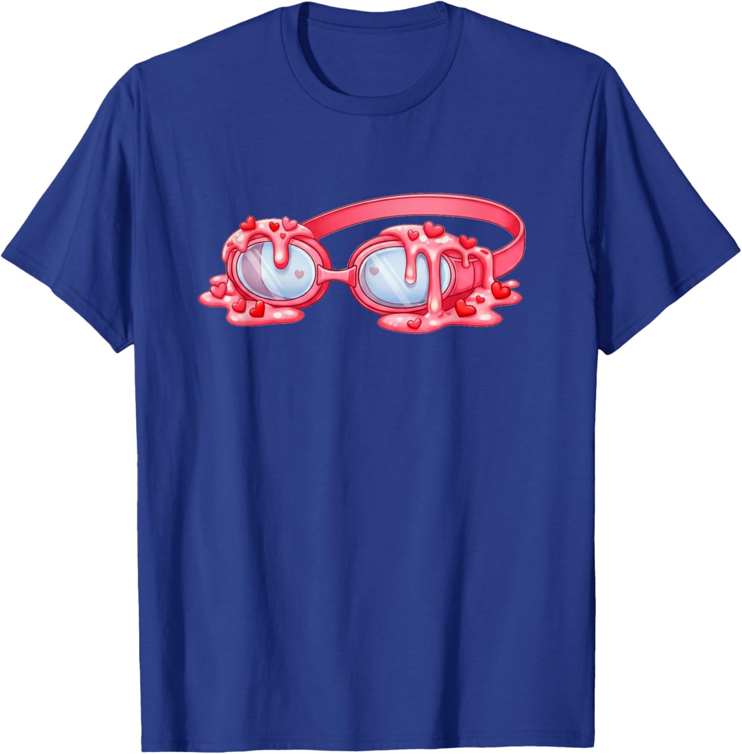 Swimming Valentines Day Ice Cream Drip Heart Swimmer Boys T-Shirt - T-Shirt | Royal