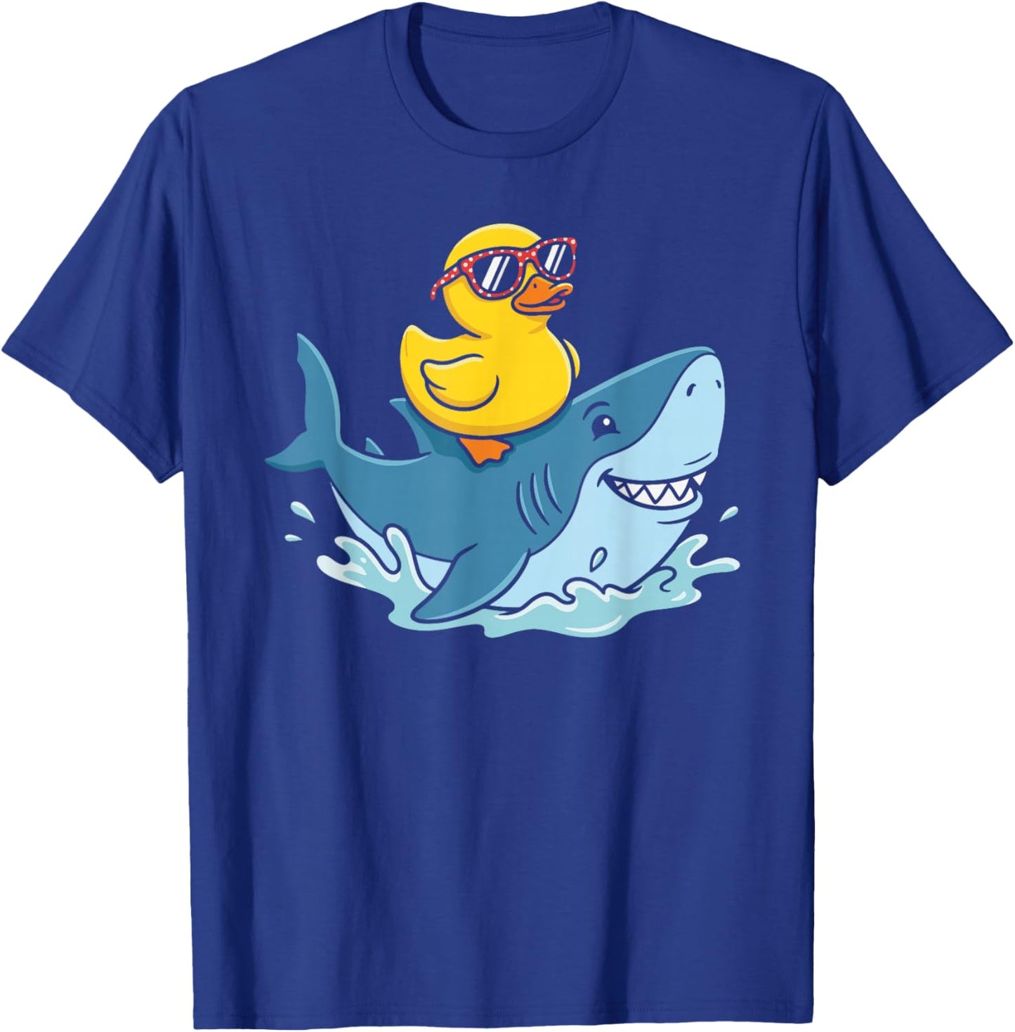 Rubber Ducky Shark Kids Funny Rubber Duck T-Shirt - T-Shirt | Royal