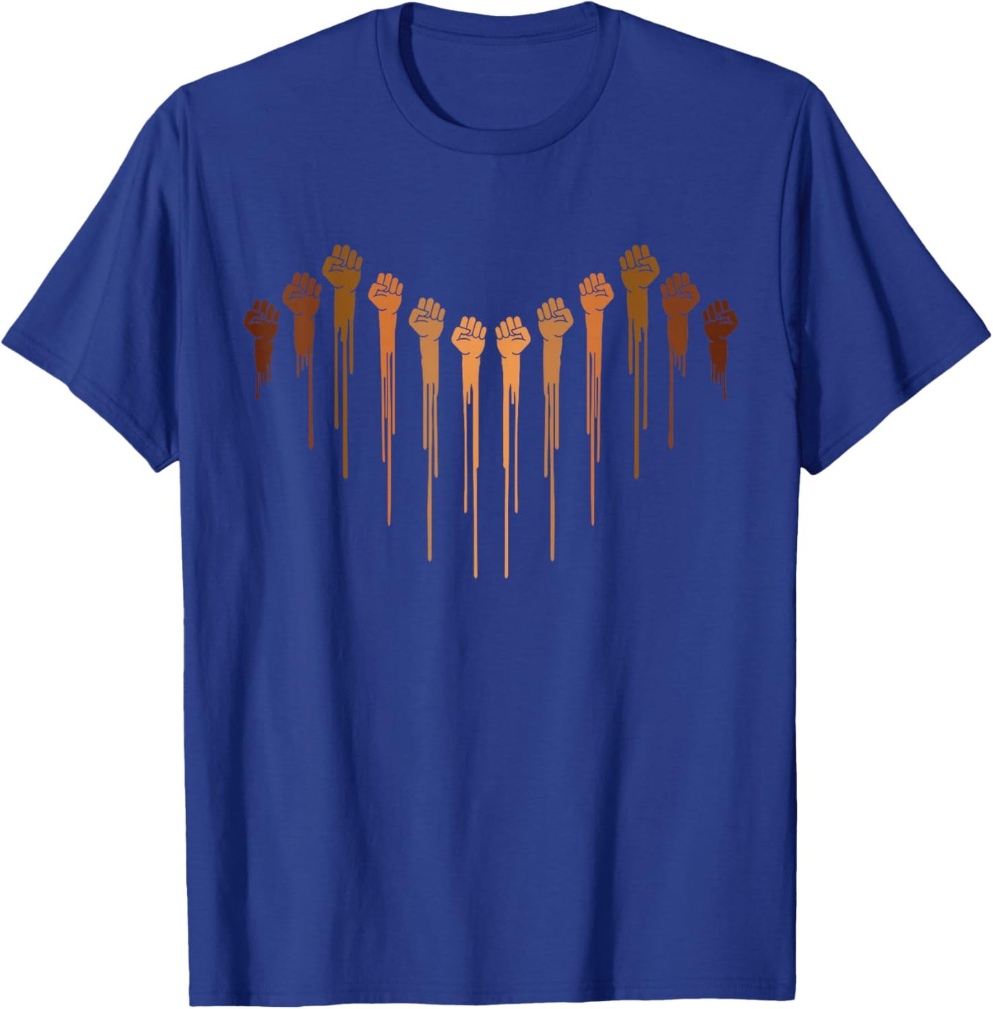 Black Pride Melanin Heart Afro American Queen & King T-Shirt - T-Shirt | Royal