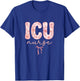 Cute RN ICU Nurse Art Intensive Care Medical Stuff T-Shirt - T-Shirt | Royal