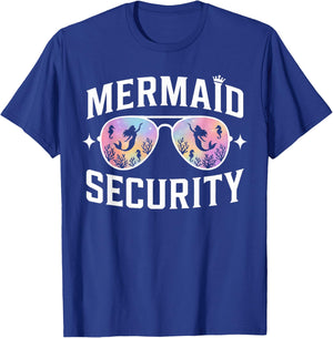 Mermaid Security Mom Dad Family Trip Cruise Sea Event T-Shirt - T-Shirt | Royal
