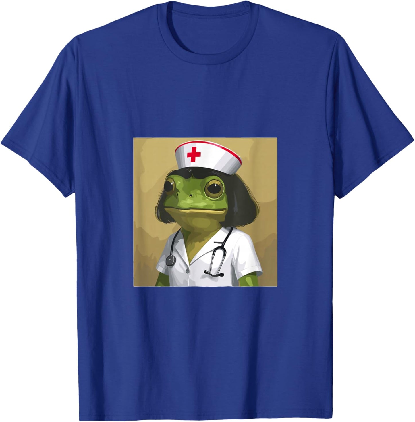 Funny Frog Bob Haircut Meme Funny Nurse T-Shirt - T-Shirt | Royal