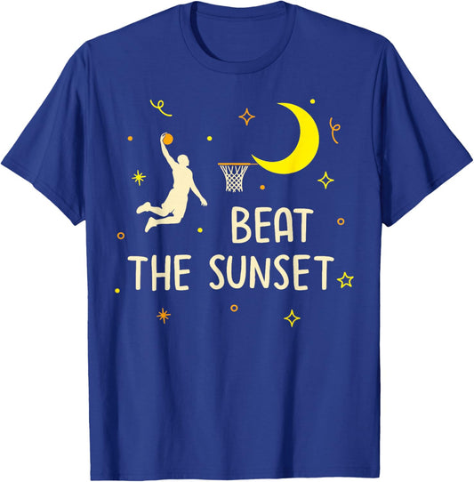 Beat The Sunset Ramadan Basketball Muslim Fasting Athlete T-Shirt - T-Shirt | Royal