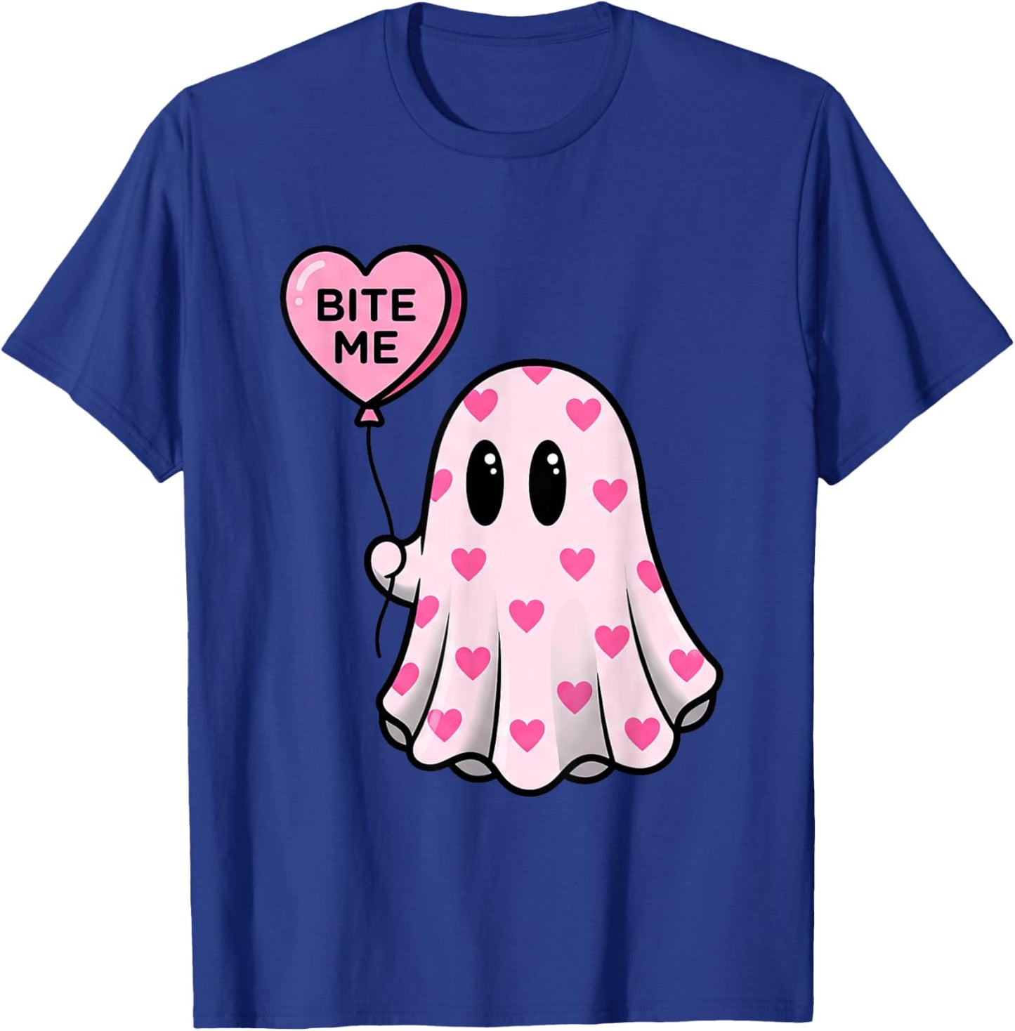 Bite Me Ghost Heart Valentine's T-Shirt - T-Shirt | Royal