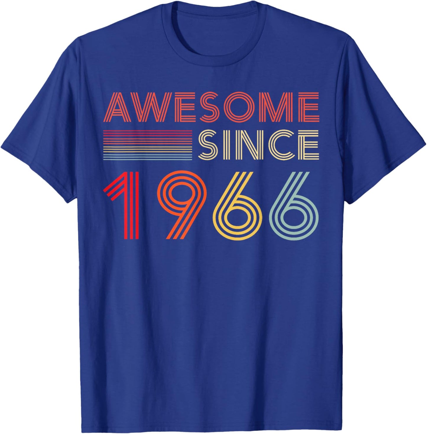 Awesome 60 Birthday Decorations Men 60yr 1966 60th Birthday T-Shirt - T-Shirt | Royal