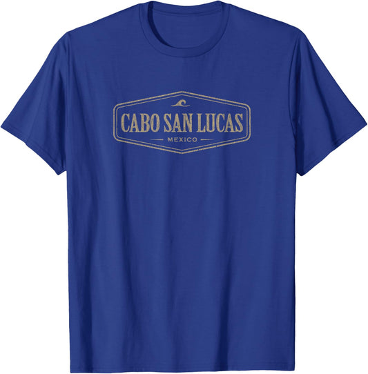 Cabo San Lucas Mexico Retro Badge Souvenir T-Shirt - T-Shirt | Royal