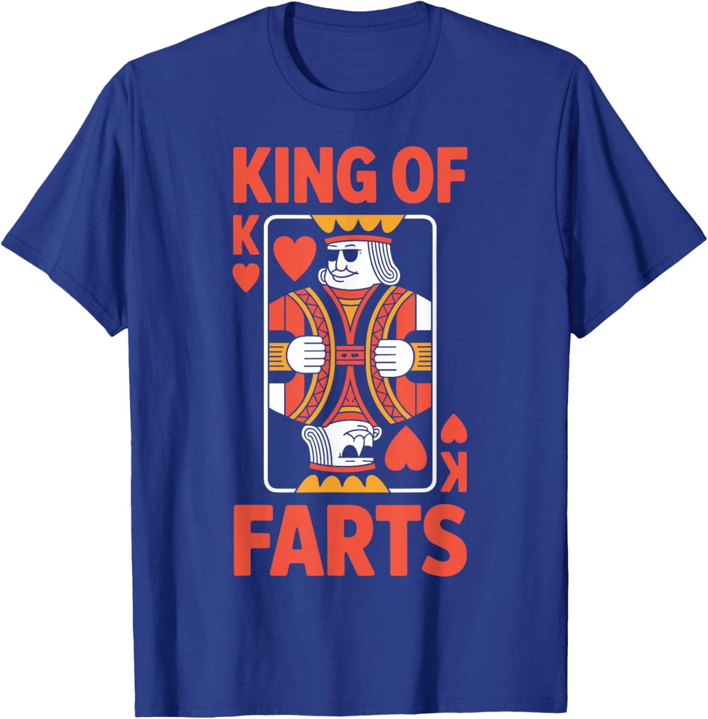 King of Farts Funny Poker Playing Card Humor T-Shirt - T-Shirt | Royal