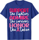 Support Admire Honor Breast Cancer Awareness Pink Ribbon T-Shirt - T-Shirt | Royal