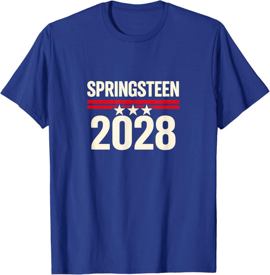 Funny Political Election Vote Springsteen 2028 T-Shirt - T-Shirt | Royal