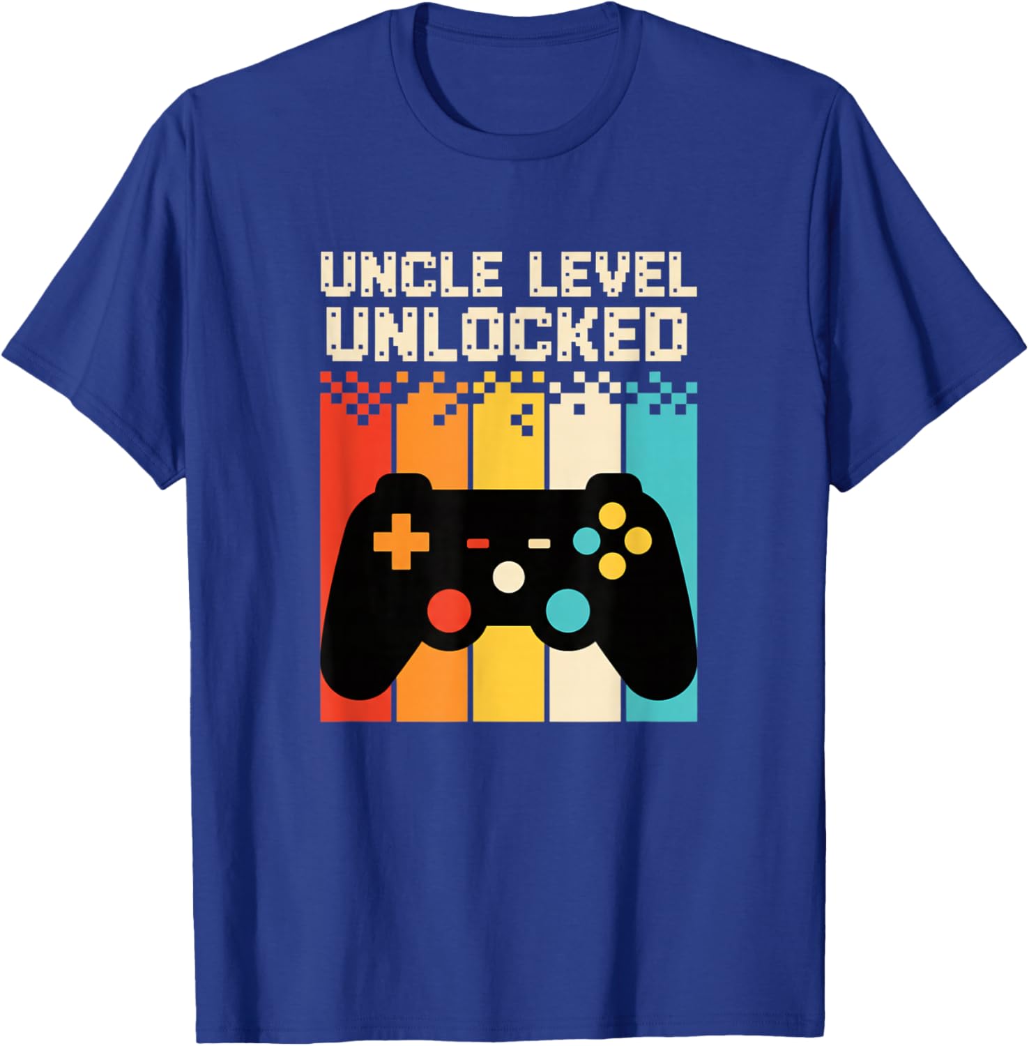 Uncle Level Unlocked Kids Gamer Controller Funny Uncle T-Shirt - T-Shirt | Royal