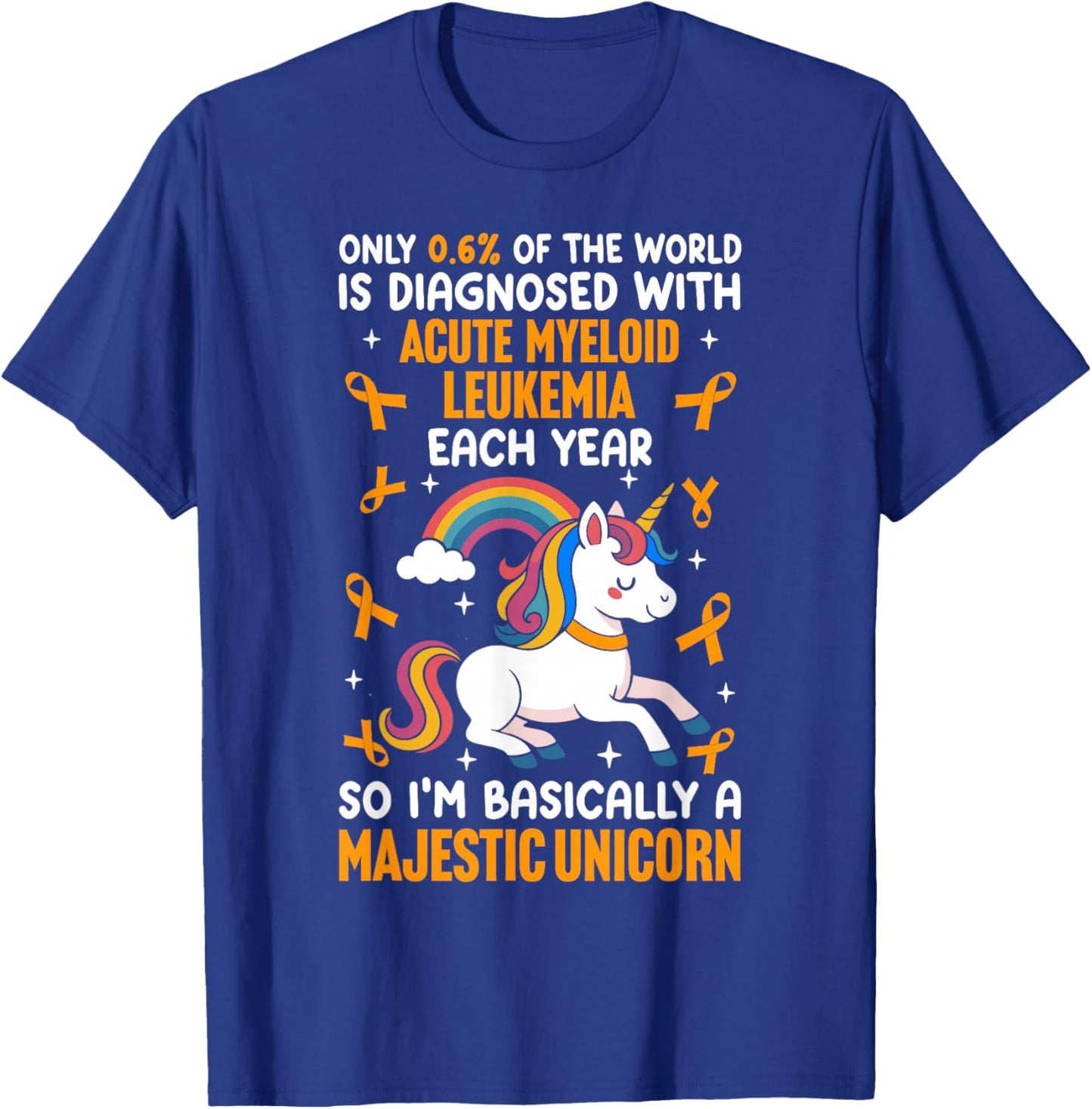 Acute myeloid Leukemia Warrior T-Shirt - T-Shirt | Royal
