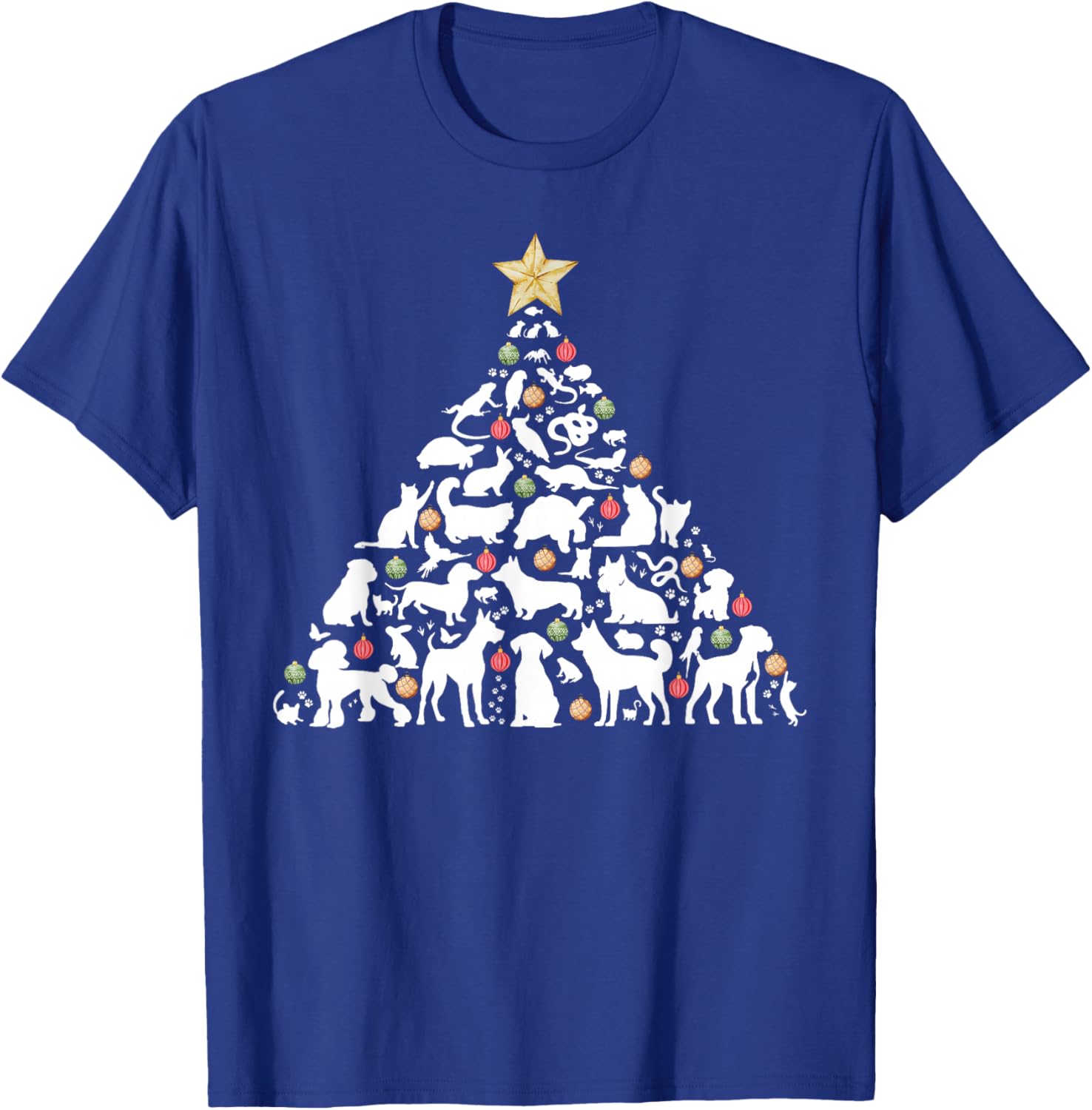 Veterinarian Animal Christmas Tree Veterinary Vet Tech Xmas T-Shirt - T-Shirt | Royal