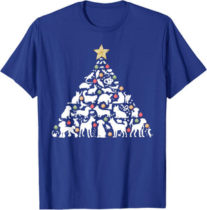 Veterinarian Animal Christmas Tree Veterinary Vet Tech Xmas T-Shirt - T-Shirt | Royal
