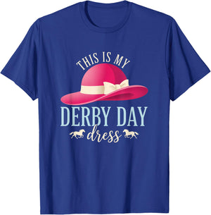 This is My Derby Day Dress Hat Horse Racing T-Shirt - T-Shirt | Royal