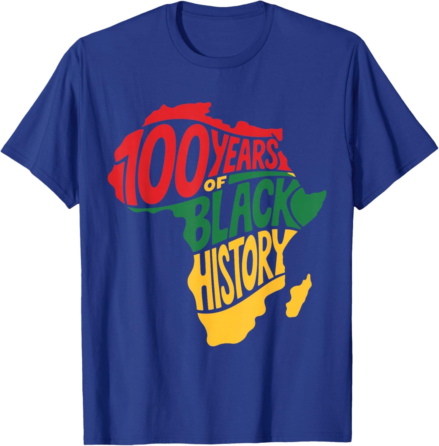 Vintage Black History Month 100 Years 1926 African American T-Shirt - T-Shirt | Royal