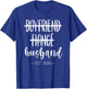 Boyfriend Fiance Husband 2026 Just Married Wedding Honeymoon T-Shirt - T-Shirt | Royal
