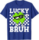 Boys St Patricks Day Kids Lucky Bruh Dabbing Shamrock Clover T-Shirt - T-Shirt | Royal