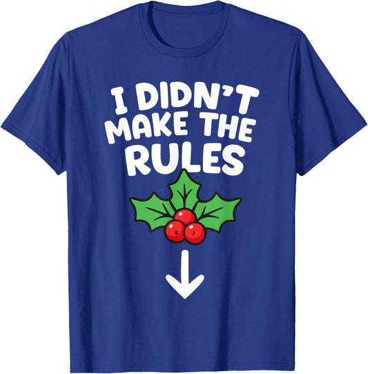 Inappropriate Christmas Shirts Men, Funny Adult Mistletoe T-Shirt - T-Shirt | Royal