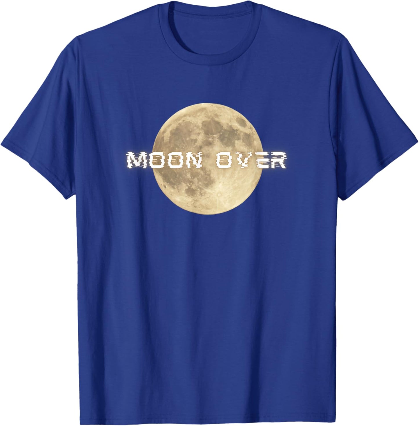 Retro Full Lunar Aesthetic Moon Over Phase Graphic T-Shirt - T-Shirt | Royal